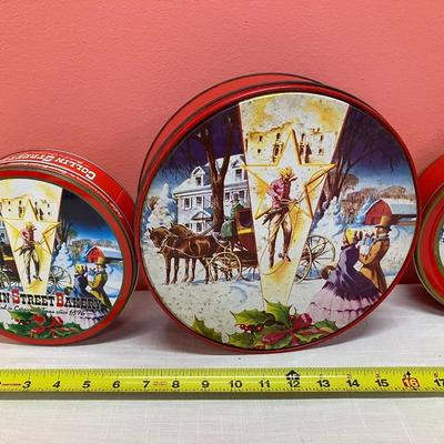 Sale Photo Thumbnail #179: Set of 3 Collin Street bakery tins