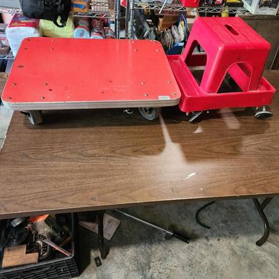 Roller Seat with Tool Trays and Dollie 18x24