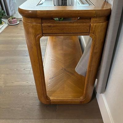 GLASS TOP SOFA TABLE