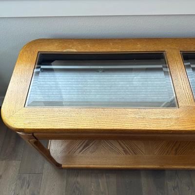 GLASS TOP SOFA TABLE