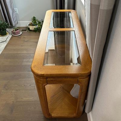 GLASS TOP SOFA TABLE