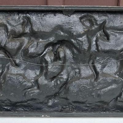 LOT 76L: Vintage MCM J. Segura Roman Soldiers Bas-Relief Fiberglass Wall Hanging