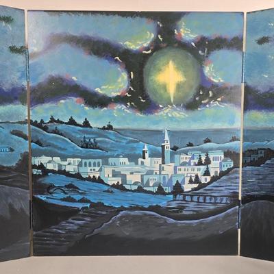 LOT 81L: Fabric Mache Nativity Set