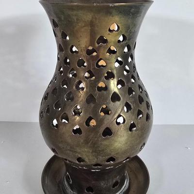 LOT 82L: Brass Hanging Lantern, Bowls, and Decor