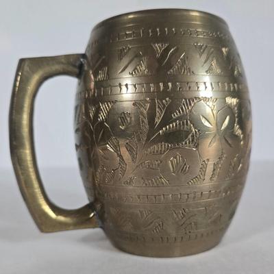 LOT 82L: Brass Hanging Lantern, Bowls, and Decor
