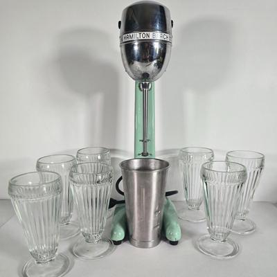 LOT 84L: Hamilton Beach Milkshake Mixer Model 30 with Retro Kitchen Gadgets and Betty Crocker Recipe Box