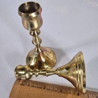 LOT 86L: Brass Candlesticks