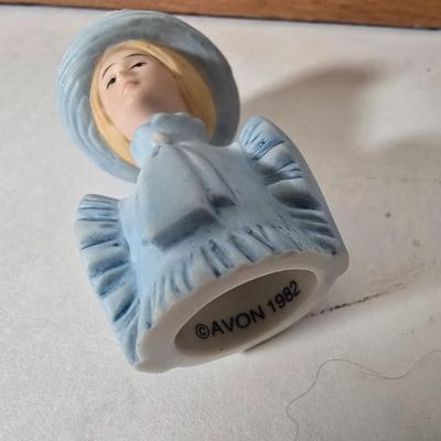 LOT 89L: Jim Shore "Needle little Love" Angel Figurine, Avon and more Thimble Collection, Display Cases, Vintage Pinking...