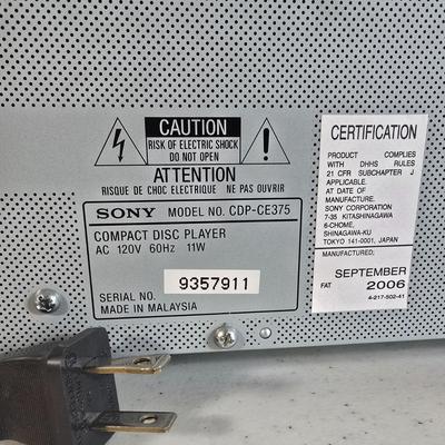 LOT 98L: Sony 5-Disk CD Changer CDP-CE375