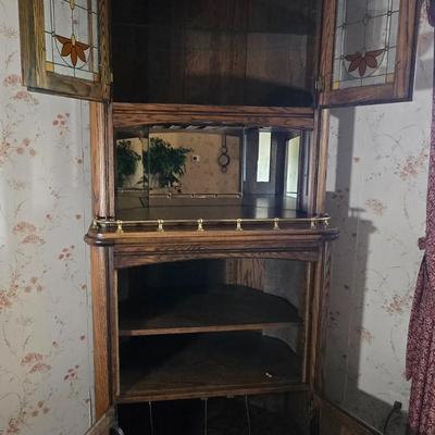 LOT 105L: Corner Bar Cabinet