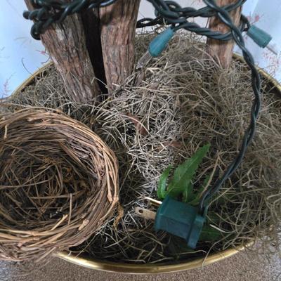 LOT 106L: Artificial Trees with Lights and Birdnests