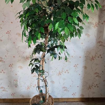 LOT 106L: Artificial Trees with Lights and Birdnests