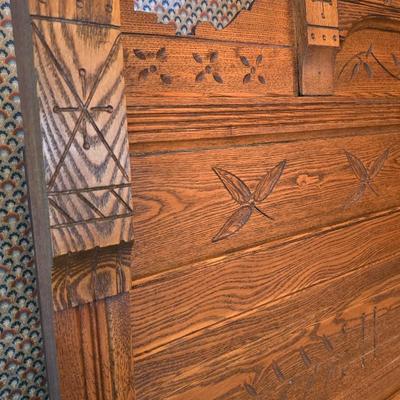 LOT 118Y: Antique Carved Bedroom Set