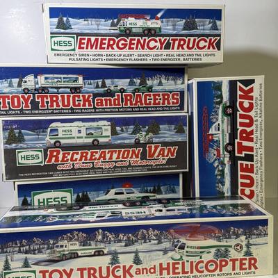 LOT 123: Collection of New in Box Hess Trucks