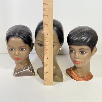 LOT 141B: Vintage Mannequin Heads & Wooden Busts