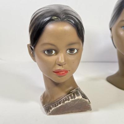 LOT 141B: Vintage Mannequin Heads & Wooden Busts