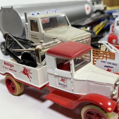 LOT 144B: Various Collectible Mobil Trucks and Cars