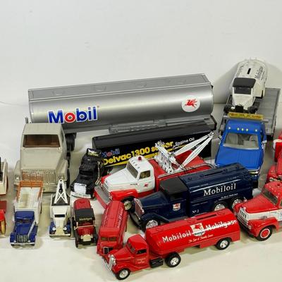 LOT 144B: Various Collectible Mobil Trucks and Cars