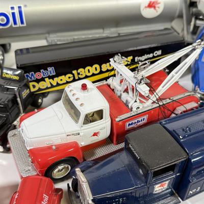 LOT 144B: Various Collectible Mobil Trucks and Cars