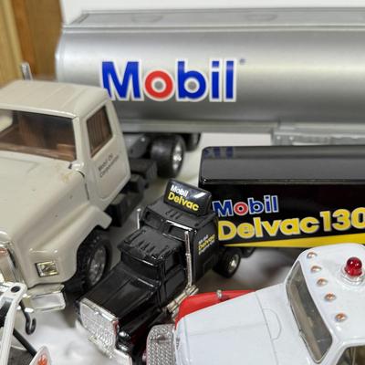 LOT 144B: Various Collectible Mobil Trucks and Cars