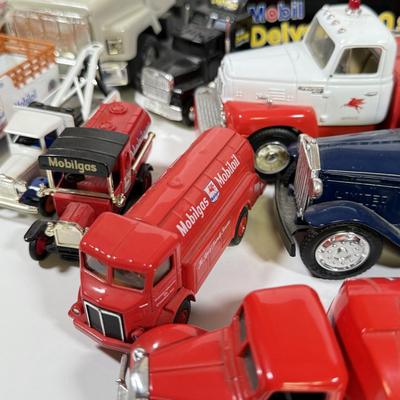 LOT 144B: Various Collectible Mobil Trucks and Cars