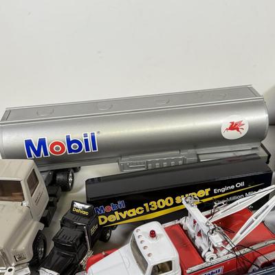 LOT 144B: Various Collectible Mobil Trucks and Cars