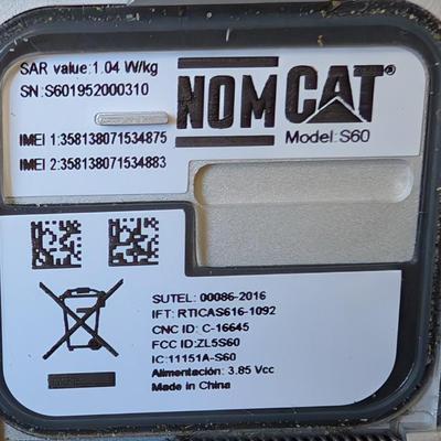 Sale Photo Thumbnail #153: Cat S60 thermal imaging mobile phones Black 32GB. IMEI number checked CLEAN.
No charger or any other accessories included.