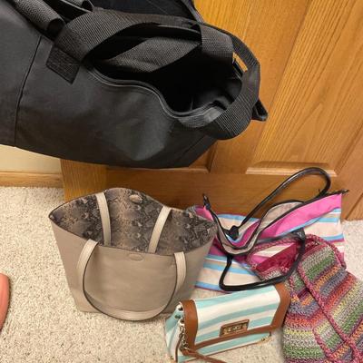 Black bag and purses