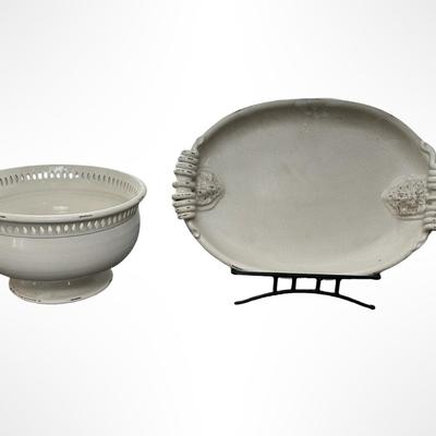 Pair of Pippo Torcivia Italian Ceramic Decorative Pieces – Bowl & Platter