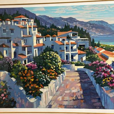 Framed "Mijas" Signed & Numbered by Howard Behrens.