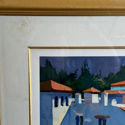 Framed "Mijas" Signed & Numbered by Howard Behrens.