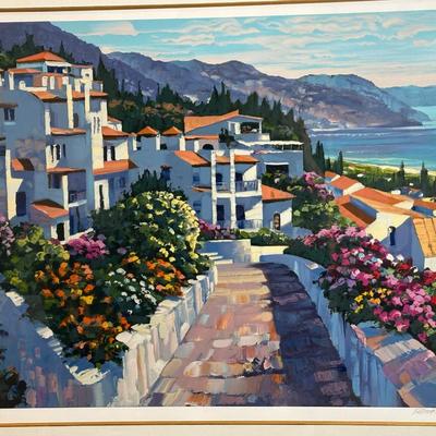 Framed "Mijas" Signed & Numbered by Howard Behrens.