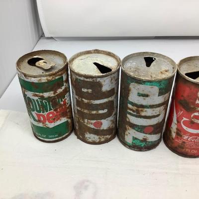 Sale Photo Thumbnail #166: You get 5 vintage beer cans, and 4 vintage pop cans.