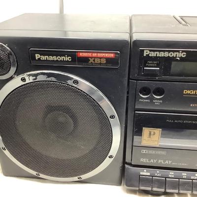 Sale Photo Thumbnail #174: This is a great Panasonic BoommBox AM/ FM radio, dual cassette players and 5 band equalizer.