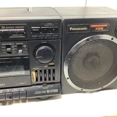 Sale Photo Thumbnail #173: This is a great Panasonic BoommBox AM/ FM radio, dual cassette players and 5 band equalizer.