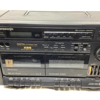 Sale Photo Thumbnail #172: This is a great Panasonic BoommBox AM/ FM radio, dual cassette players and 5 band equalizer.