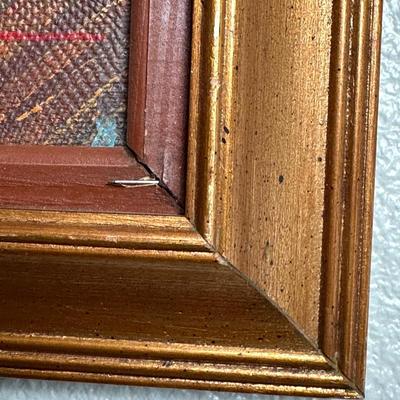 Framed Original Painting on Canvas by Simeon Michel