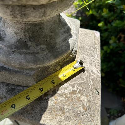 Cement Pineapple Finial on Pedestal Base (see description)