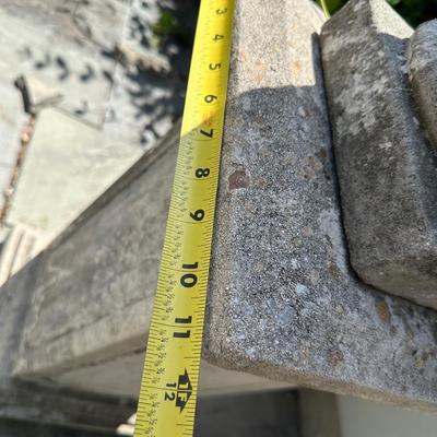 Cement Pineapple Finial on Pedestal Base (see description)
