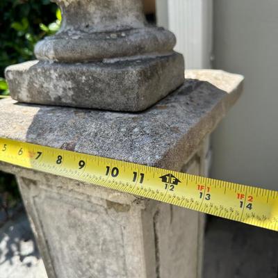 Cement Pineapple Finial on Pedestal Base (see description)