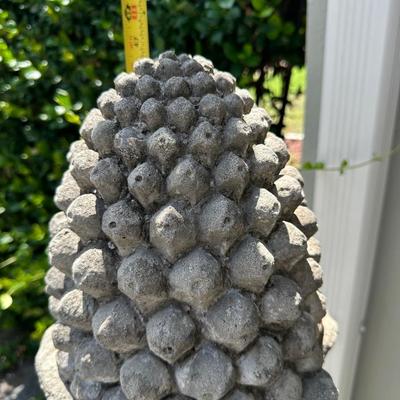 Cement Pineapple Finial on Pedestal Base (see description)
