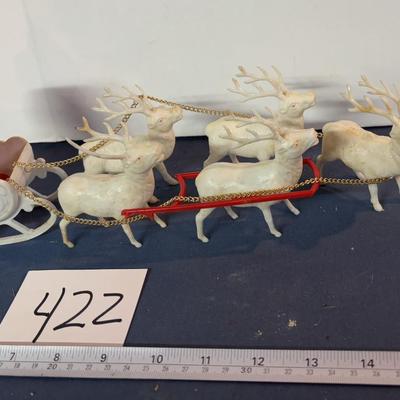 Vintage Santa and Reindeer
