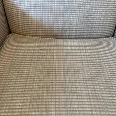Pair of Upholstered Wingback Armchairs with Cabriole Legs