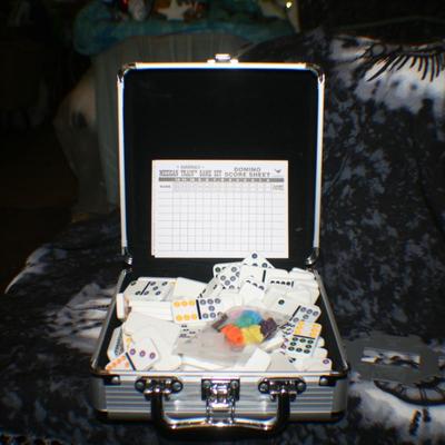 Domino Set in Silver Case
