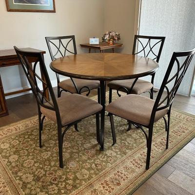 DINING ROOM TABLE AND 4 CHAIRS