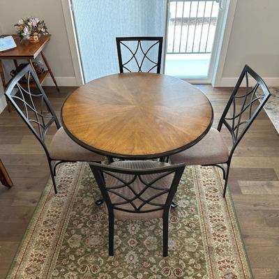 DINING ROOM TABLE AND 4 CHAIRS