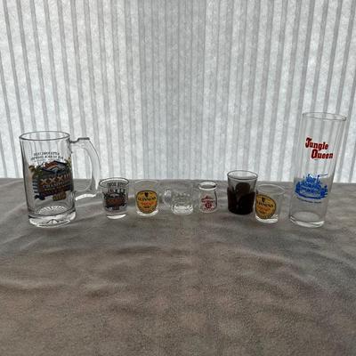 ASSORTED SOUVENIR GLASSES AND MUGS
