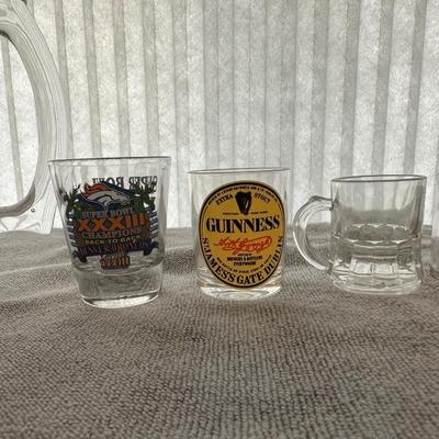 ASSORTED SOUVENIR GLASSES AND MUGS