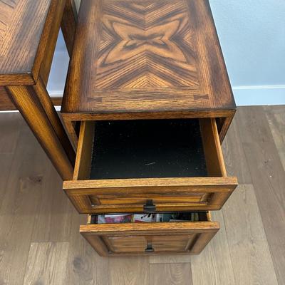 COMPUTER DESK WITH FILE CABINET AND CHAIR