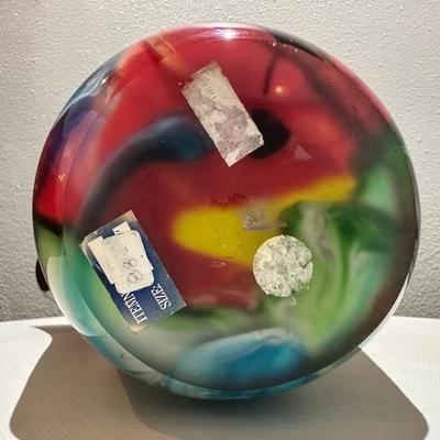 Multicolor Flared Art Glass Vase